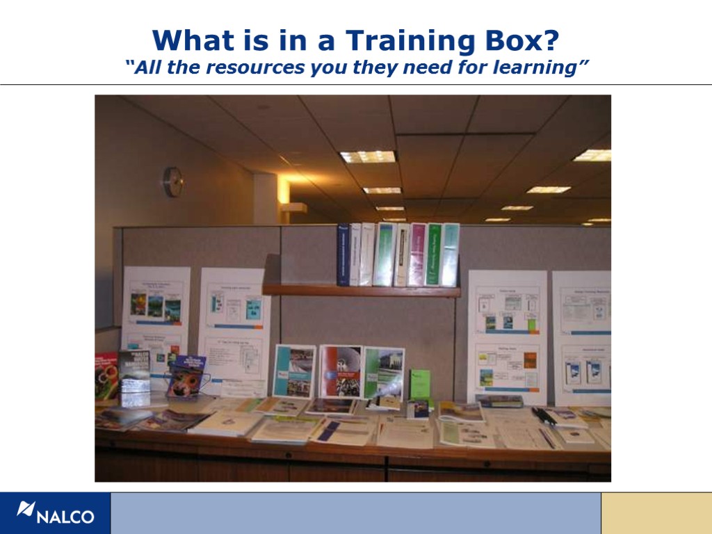 What is in a Training Box? “All the resources you they need for learning”